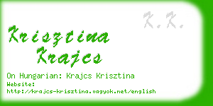 krisztina krajcs business card